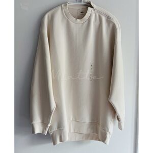 UNIQLO｜NWT Dry Sweat Relaxed Long Sleeve Crew Neck Shirt Sweater Off White S